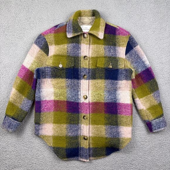 Artitzia Wilfred Free Jacket Womens XS The Ganna Button Up Pockets Plaid - Picture 1 of 14